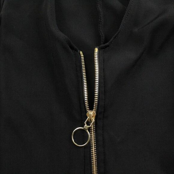 Stoned Immaculate Romper Womens XS Zip Disco Jumpsuit Black Retro Quiet Luxury - Picture 6 of 15